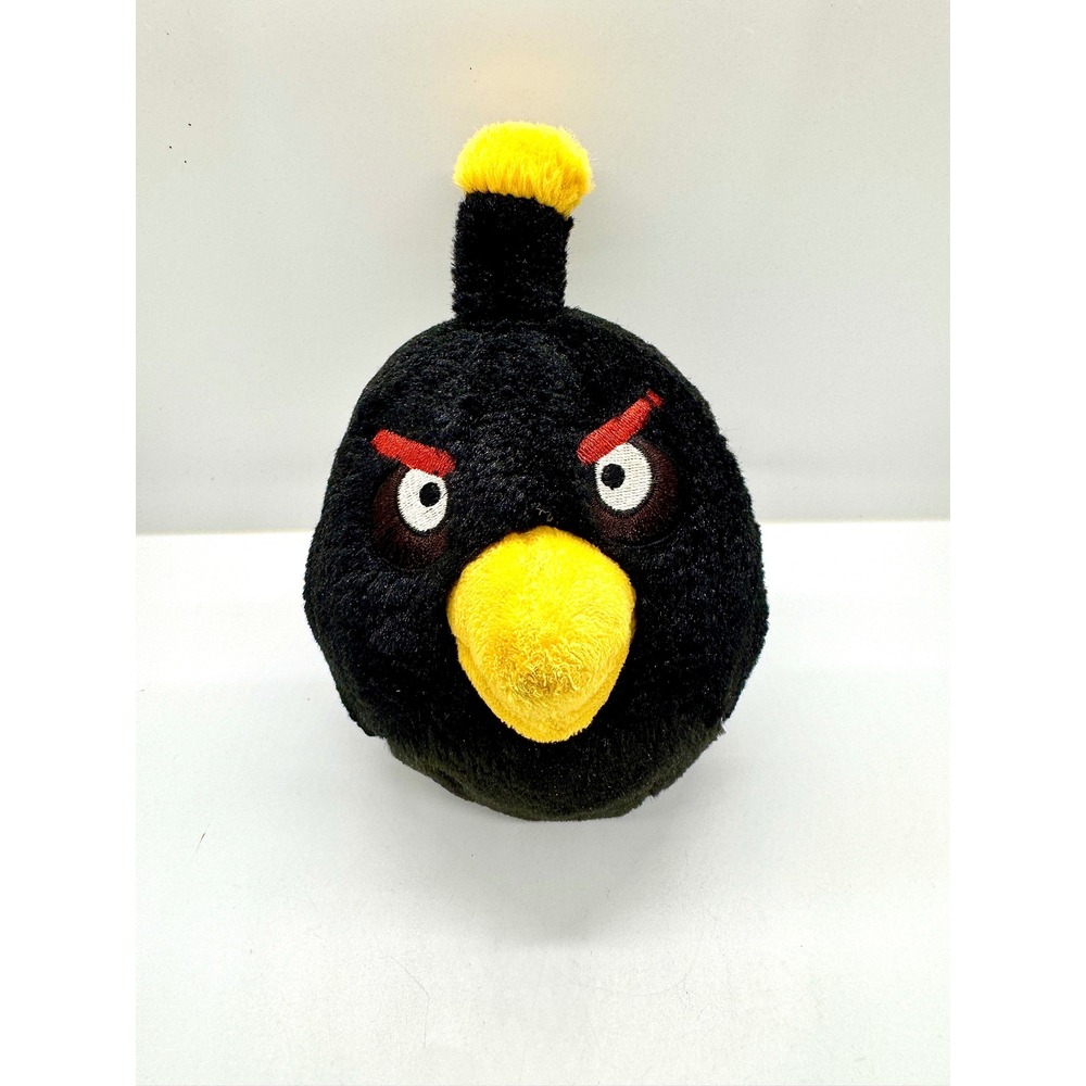 Angry Birds Black Bomb Bird Plush 5 Inch Rovio 2010 Commonwealth Toy Stuffed